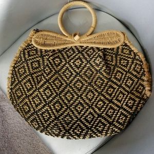 3/$20 Large Vintage woven rattan bag